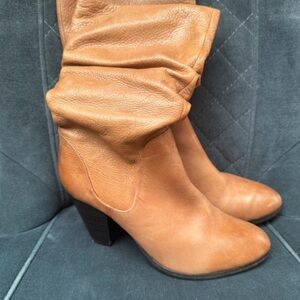 Elegant Tan Heeled Boots for Women
